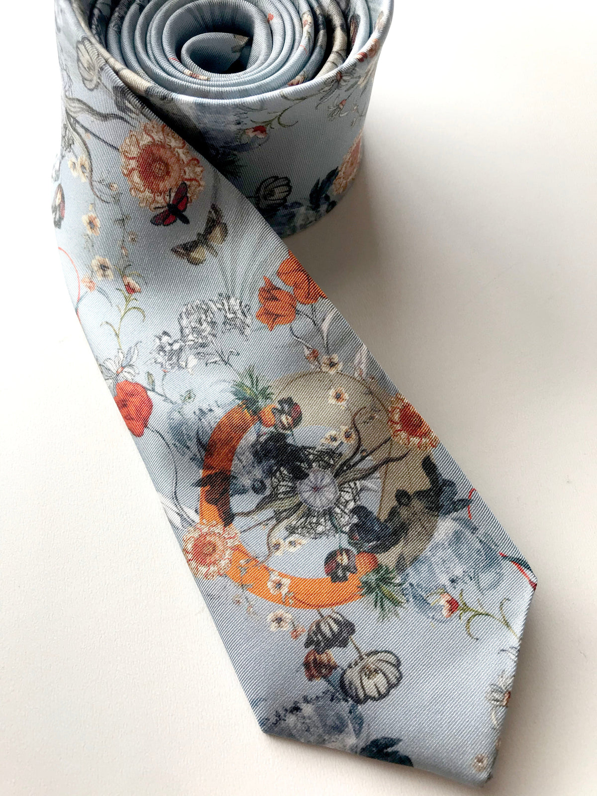 Light Blue Luxury Silk Pocket Square and tie in Gift set in box, 'Evolution' design formal wear for weddings or groomsmen gift
