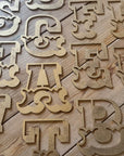 A-Z Rustic 5" or 12" Gold Metal Carnival Letters.