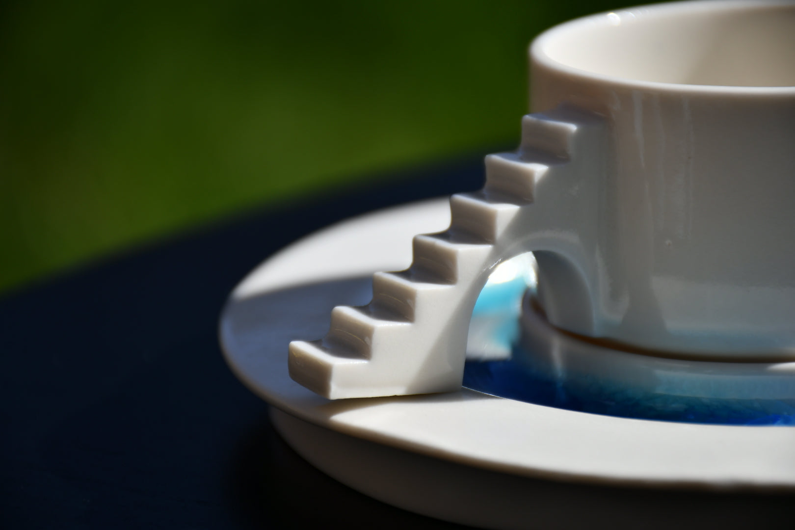 Castle Coffee Cup with Blue Glass Moat