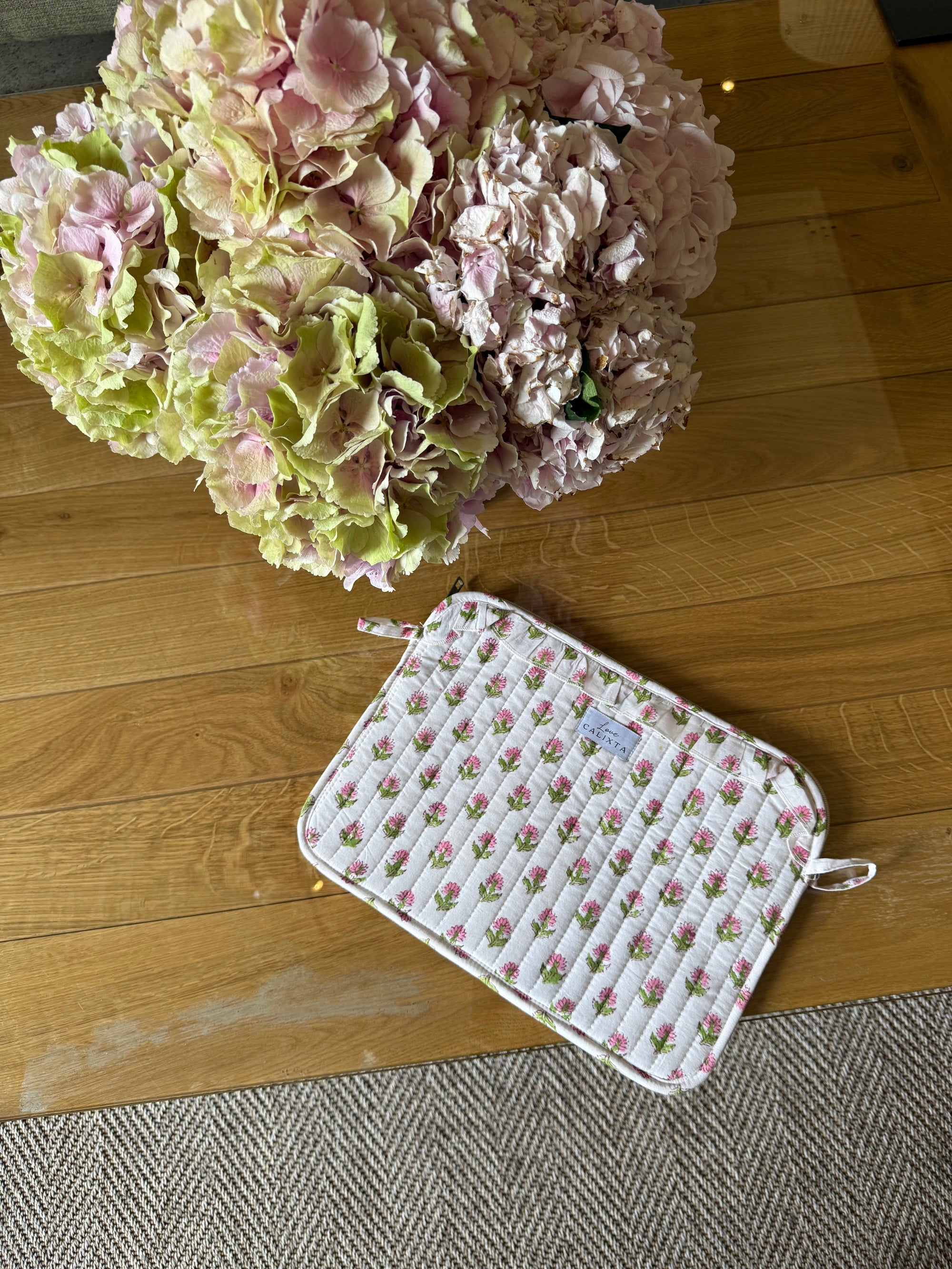 Pink Floral Laptop Case
