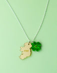 Ireland & Shamrock Necklace