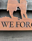 Metal Lest We Forget Garden Ornament - Soldier Scene Garden Decoration