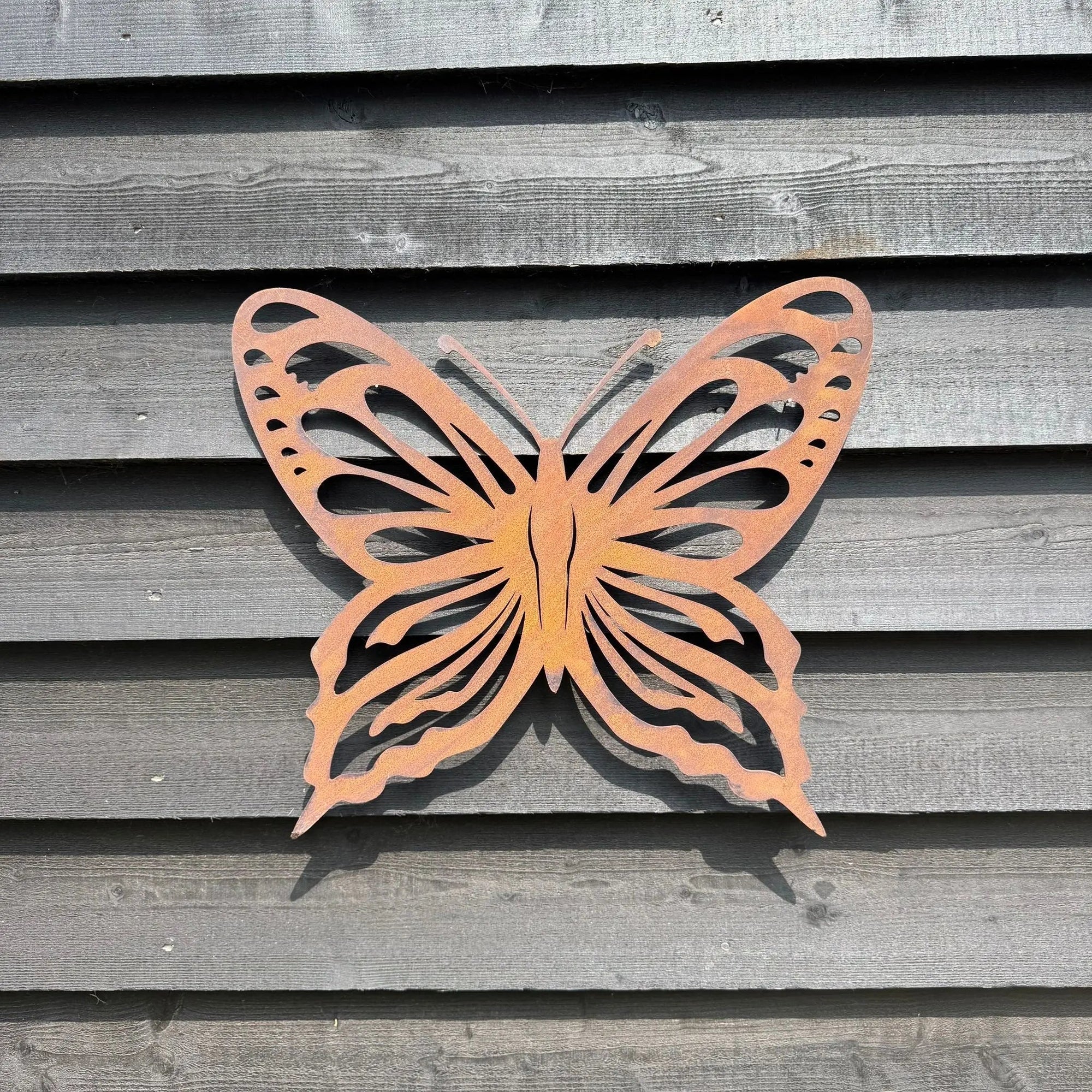 Large Rusty Metal Butterfly Garden Decoration