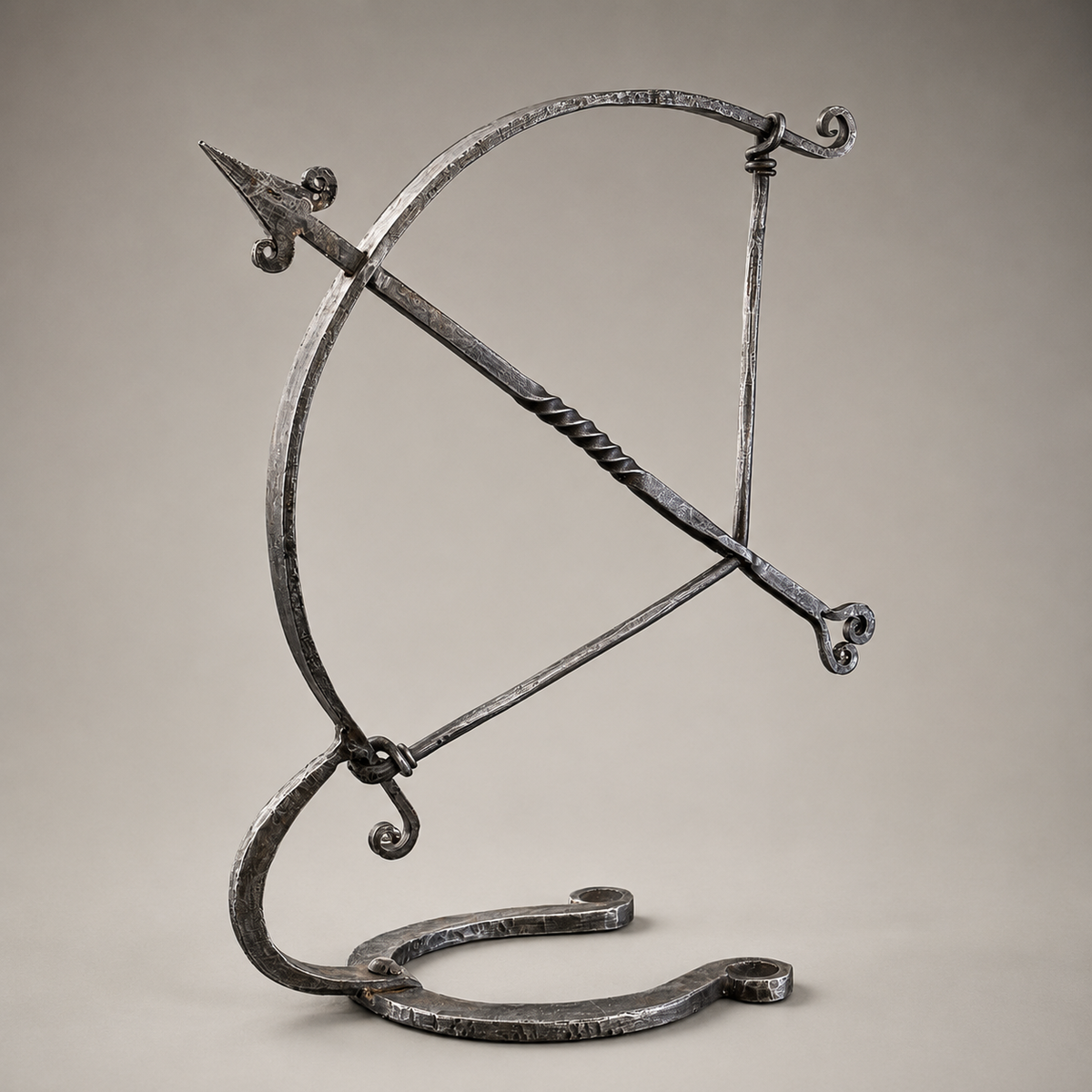 Wrought Iron Archer Sculpture | Heritage Bow &amp; Arrow Ornament
