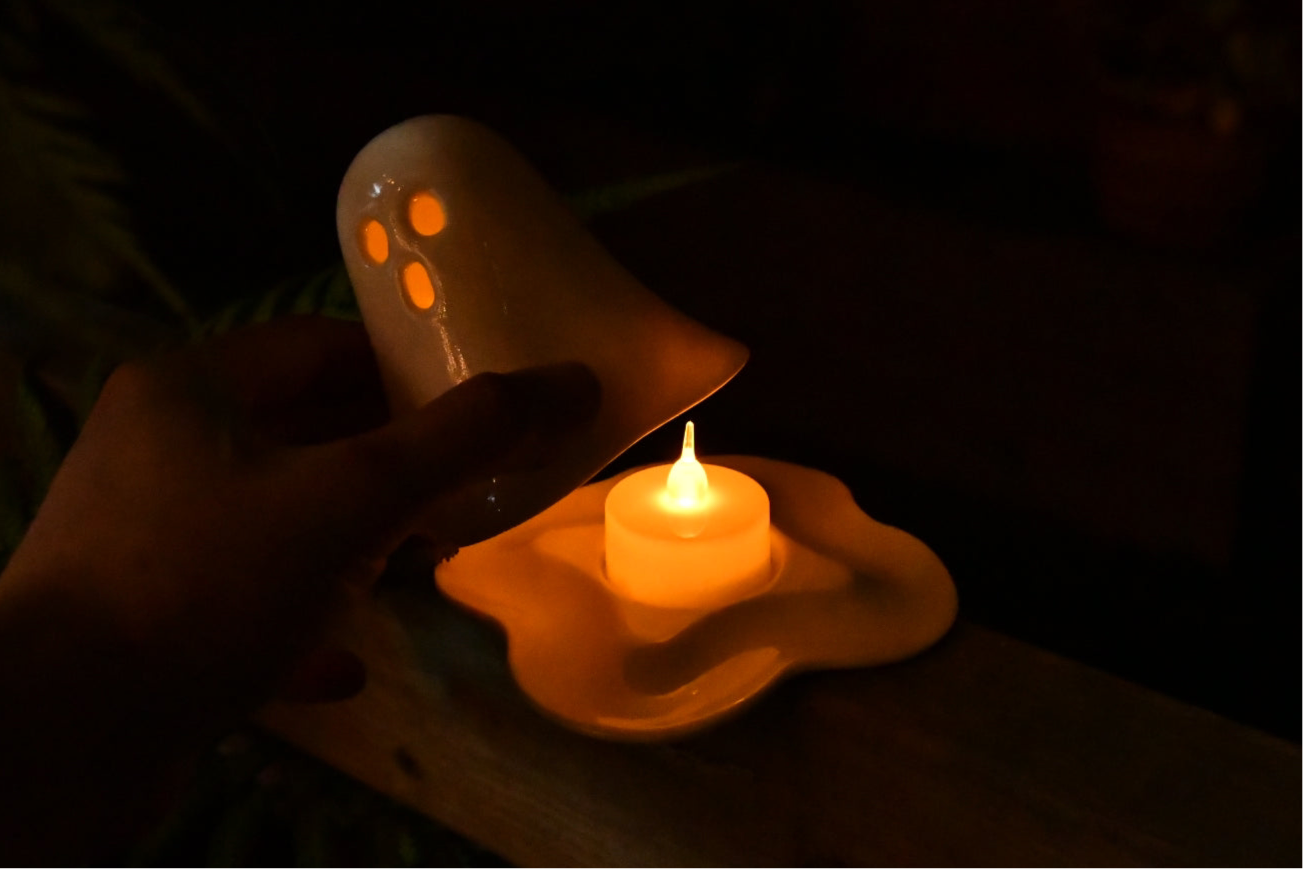 Ghost Tealight Holder for Halloween