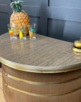 Retro Home Bar / Man cave Barget Bar And Stool / Half Barrel Bar / Retro Pub