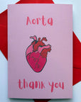 Aorta thank you heart cardiology anatomical biology science card