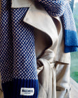 Navy Merino Lambswool Scarf | Sustainable & British Made
