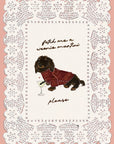 Fetch Me A Weenie Martini - Brown Dachshund Print