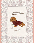 Fetch Me A Weenie Martini - Ginger Dachshund Print