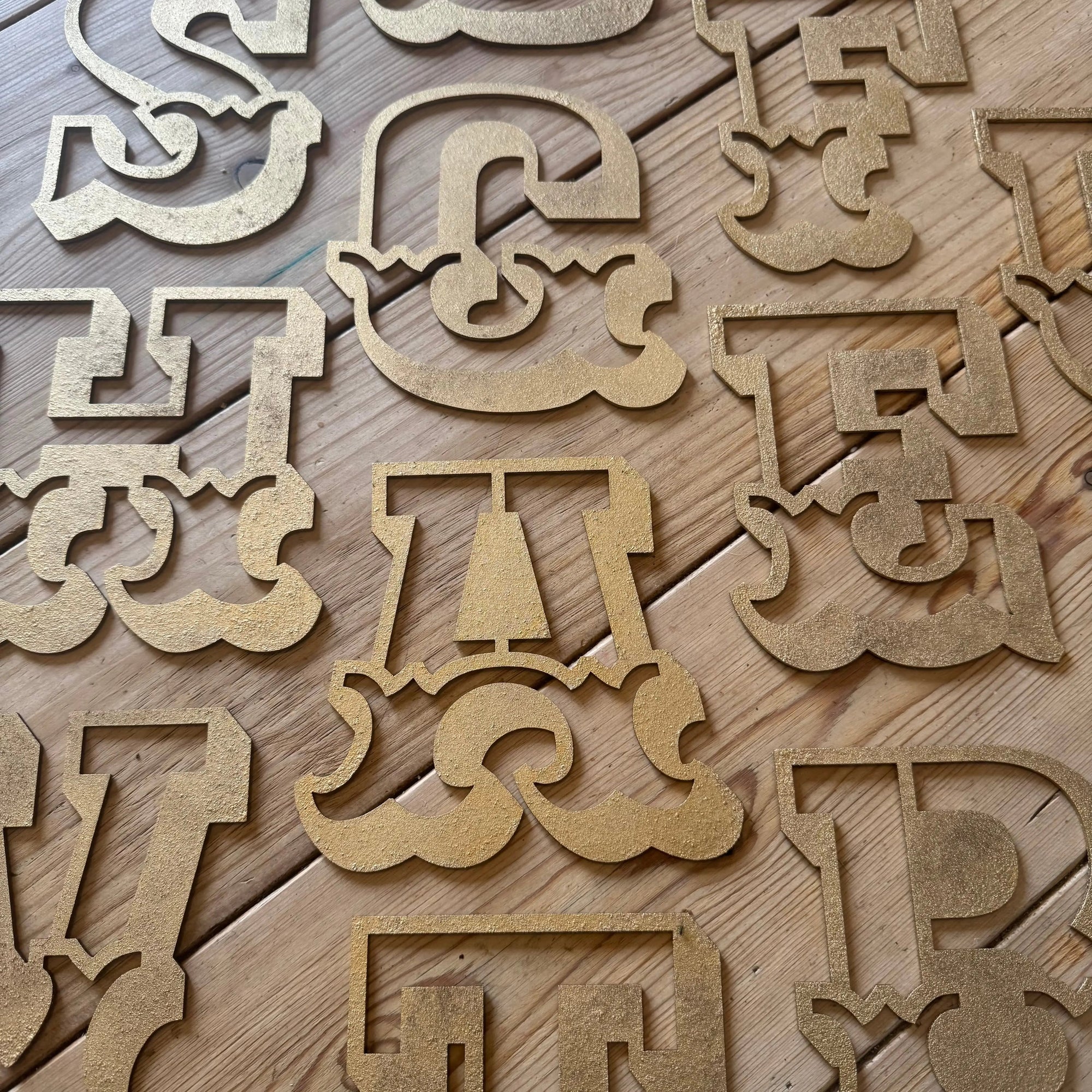 A-Z Rustic 5" or 12" Gold Metal Carnival Letters.