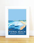 Fistral Beach Vintage Travel Poster Print