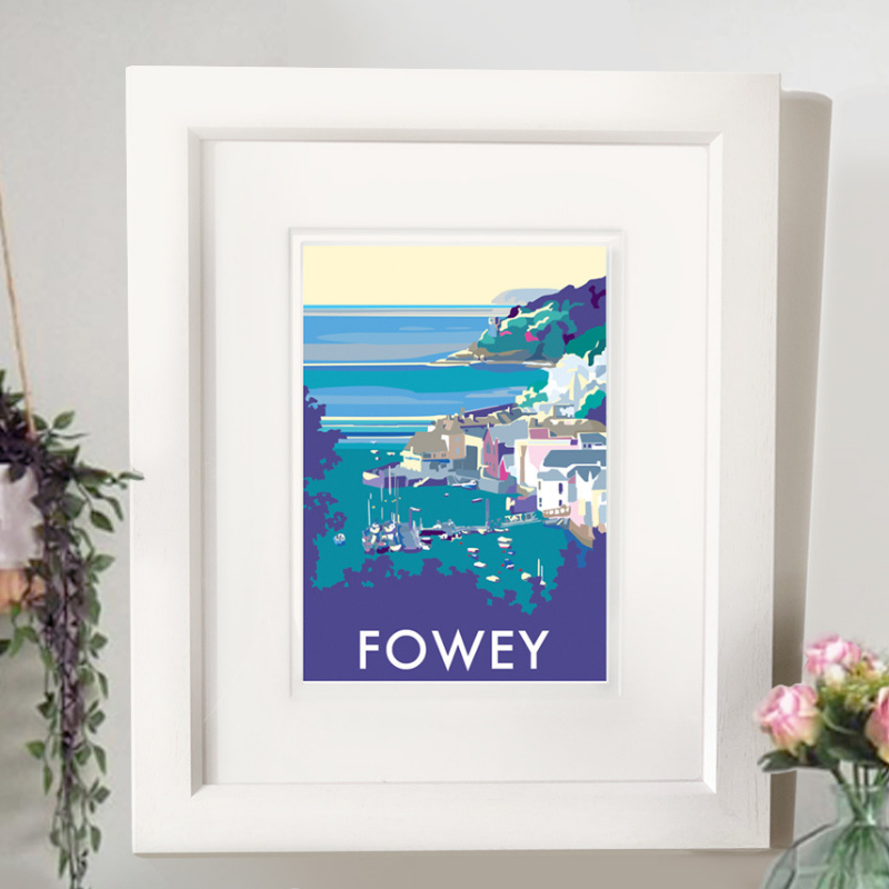 Fowey Vintage Travel Poster