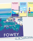 Fowey Vintage Travel Poster