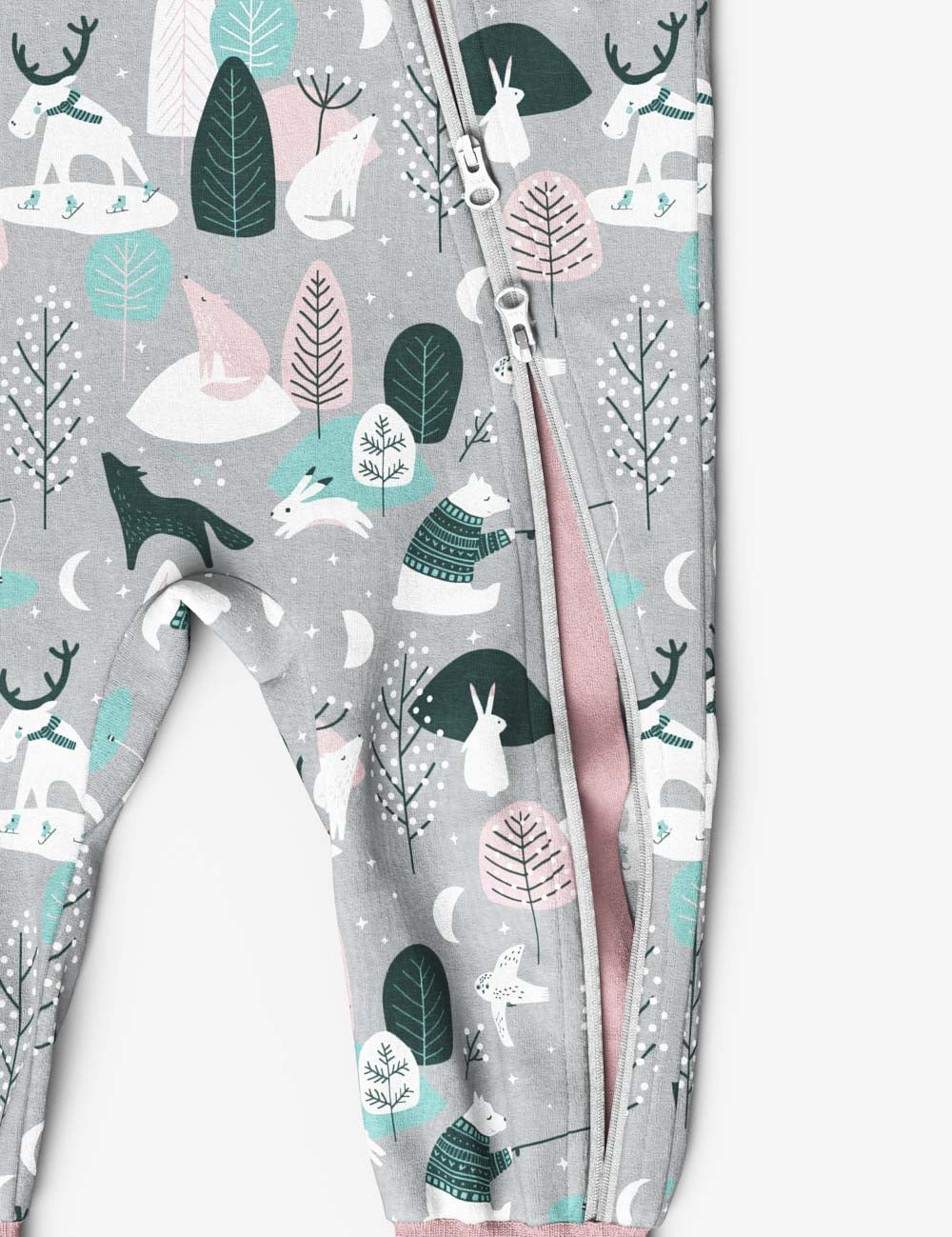 Winter Animals Baby Sleepsuit