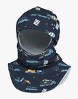 Thermal Fleece Balaclava for Kids Vehicles Print