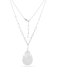 Selene Fine Silver Pendant Necklace Mother of Pearl