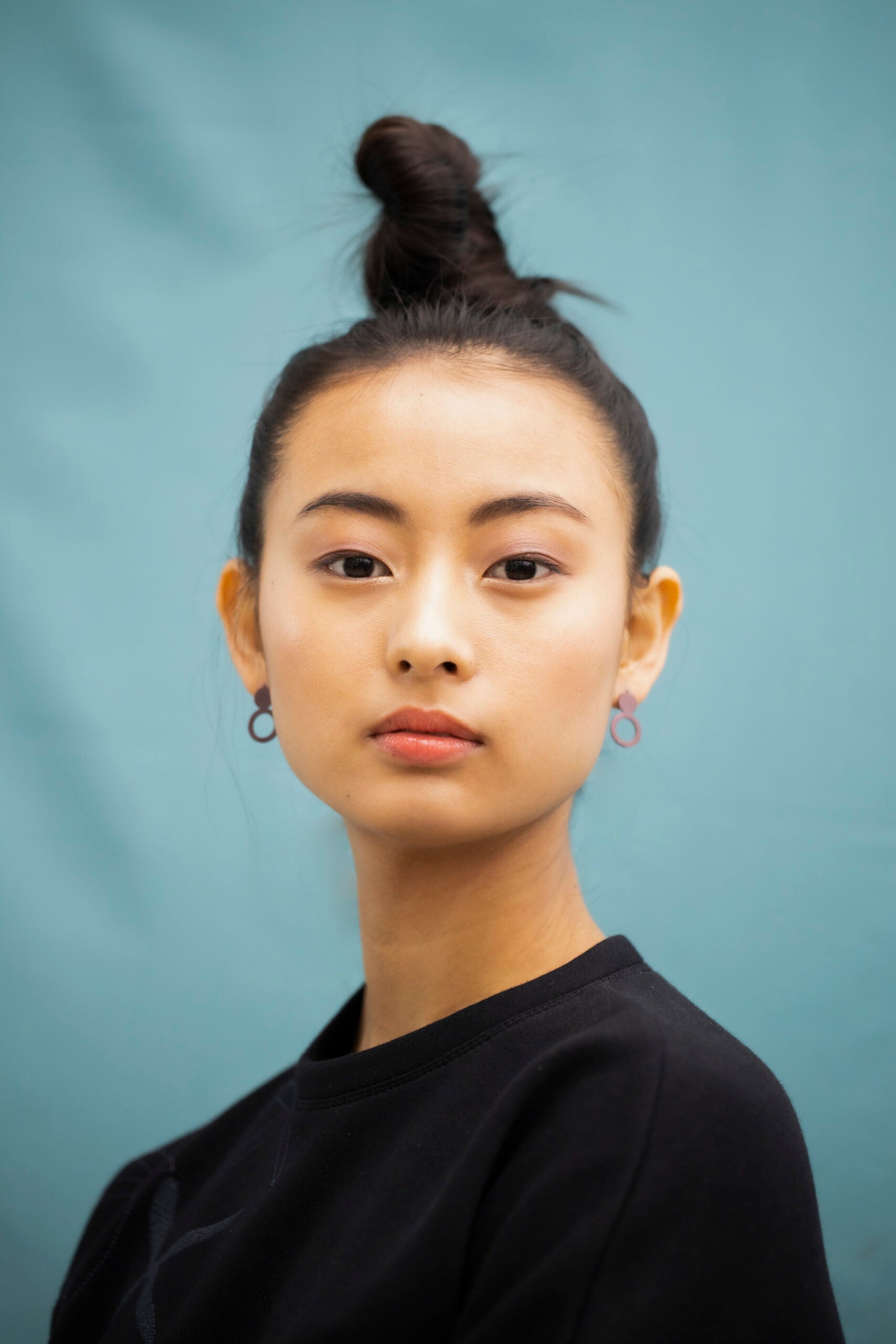 Purple Arc Statement Earrings