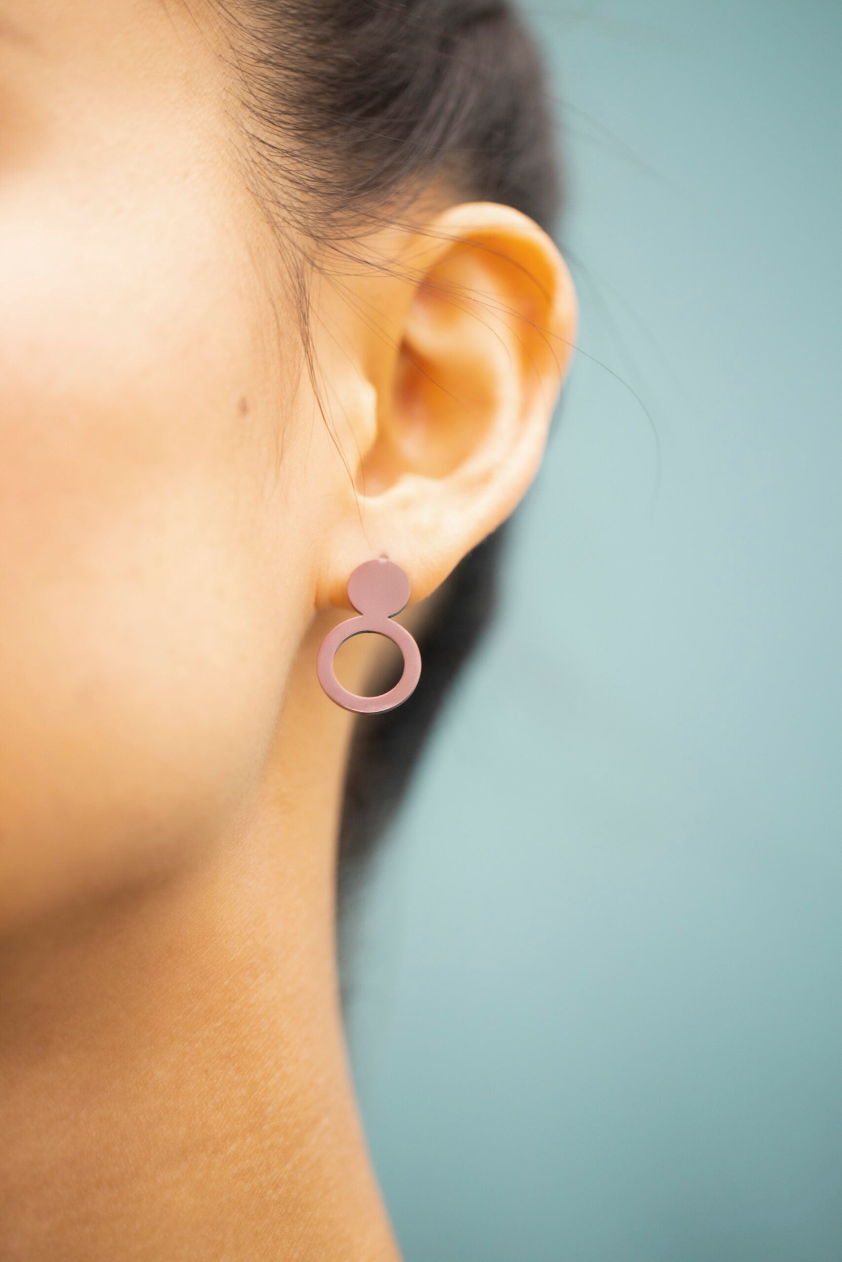 Purple Arc Statement Earrings