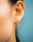 Rose Gold Arc Shaped Earrings