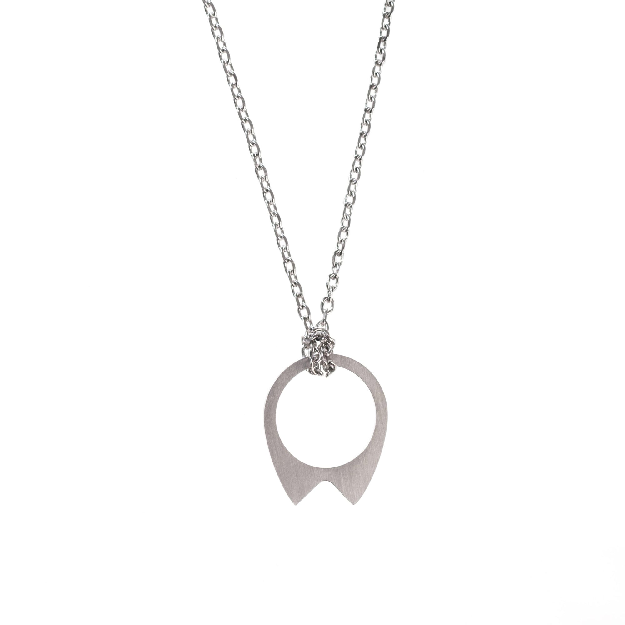 Cat Pendant Necklace in Stainless Steel