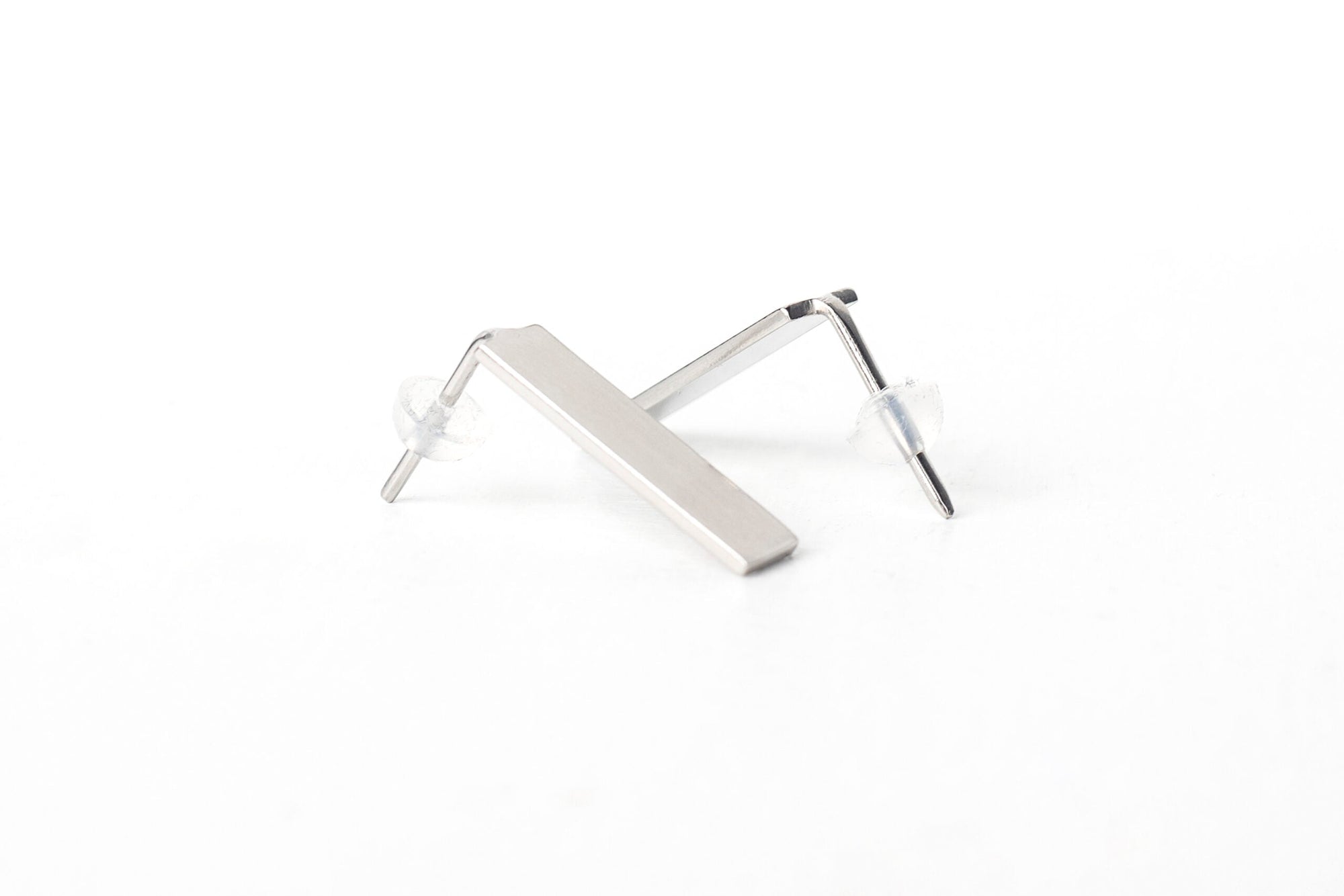 Silver Corner Statement Earrings