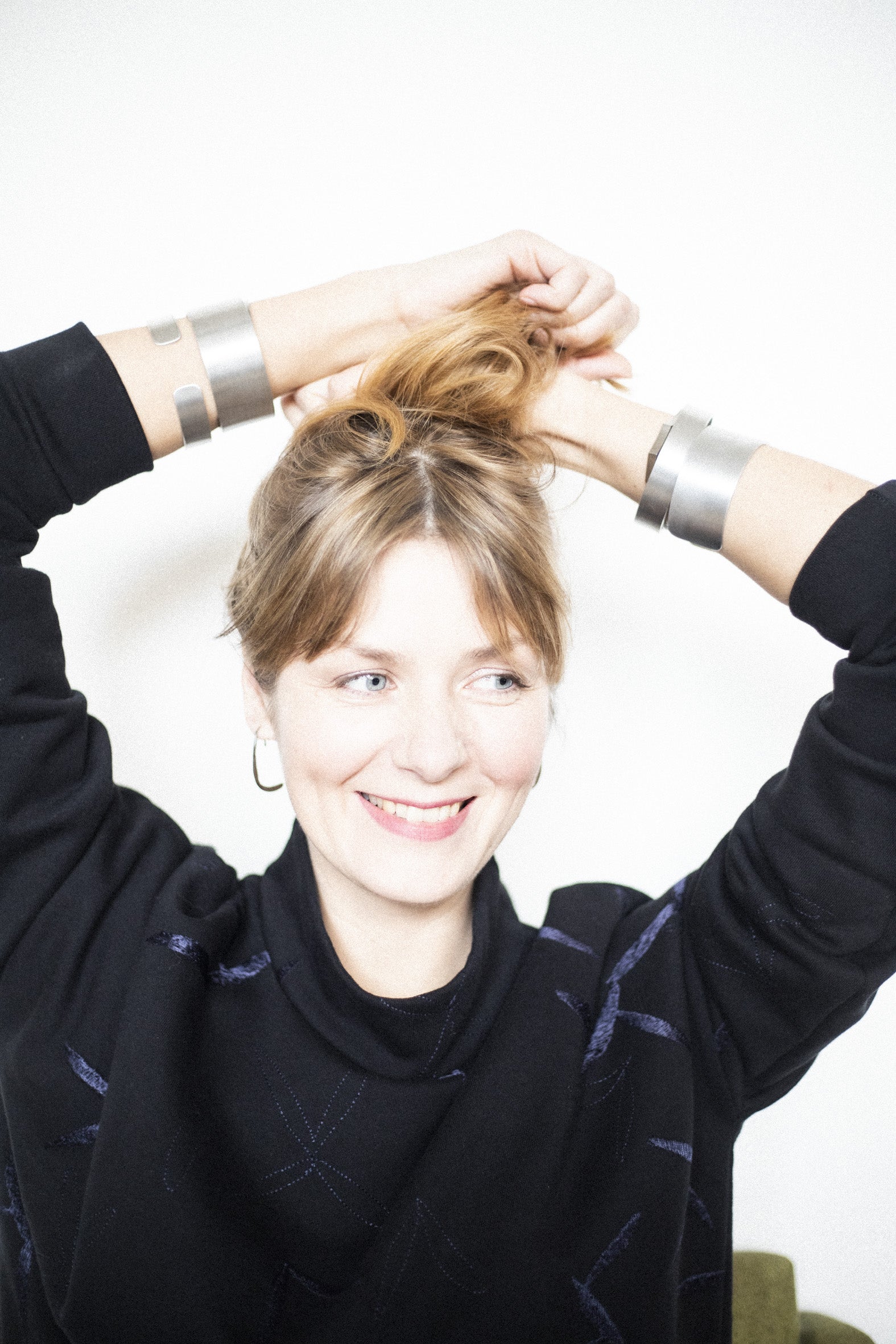 Brushed Aluminum Wide Cuff Bracelet