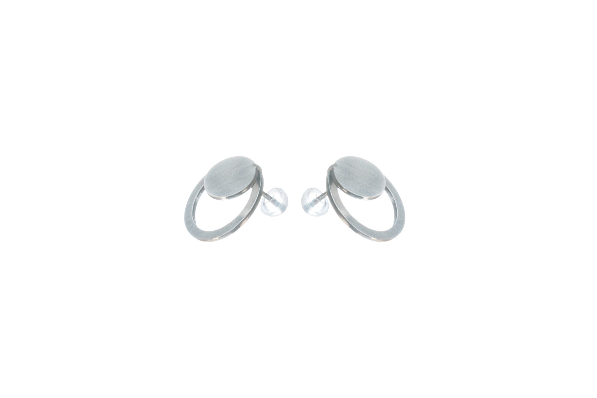 Polished Stainless Steel Luna Earrings