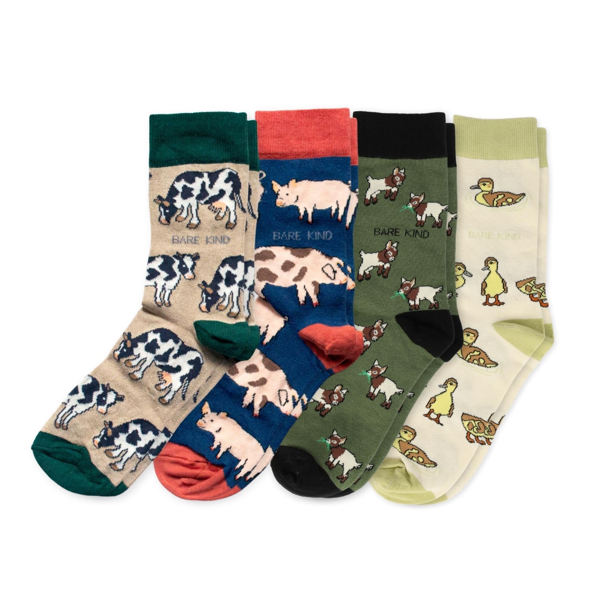 Farm Rainbow Bundle Bamboo Sock Set of 4