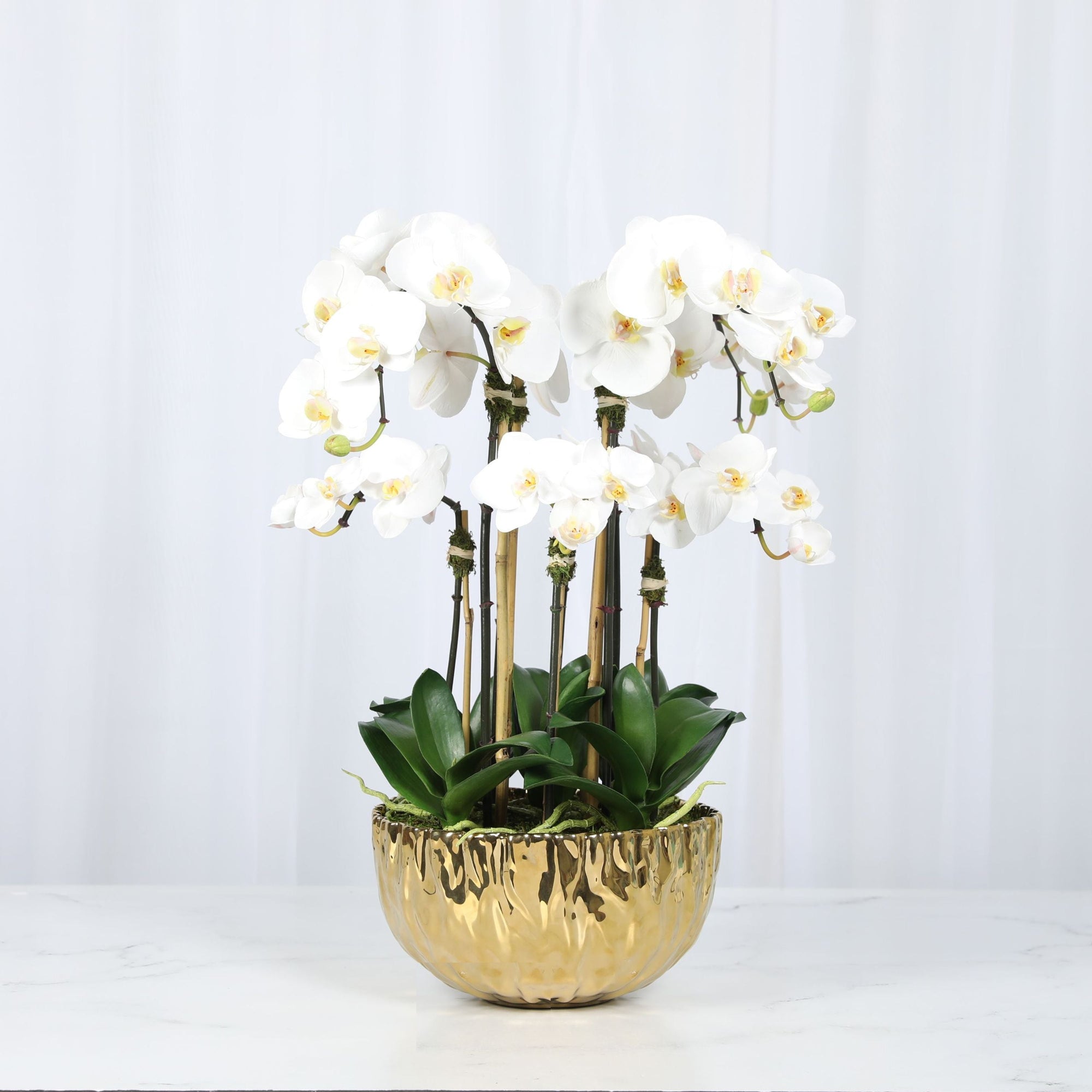 Faux Orchid Centerpiece Arrangement - 24"