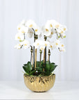 Faux Orchid Centerpiece Arrangement - 24"
