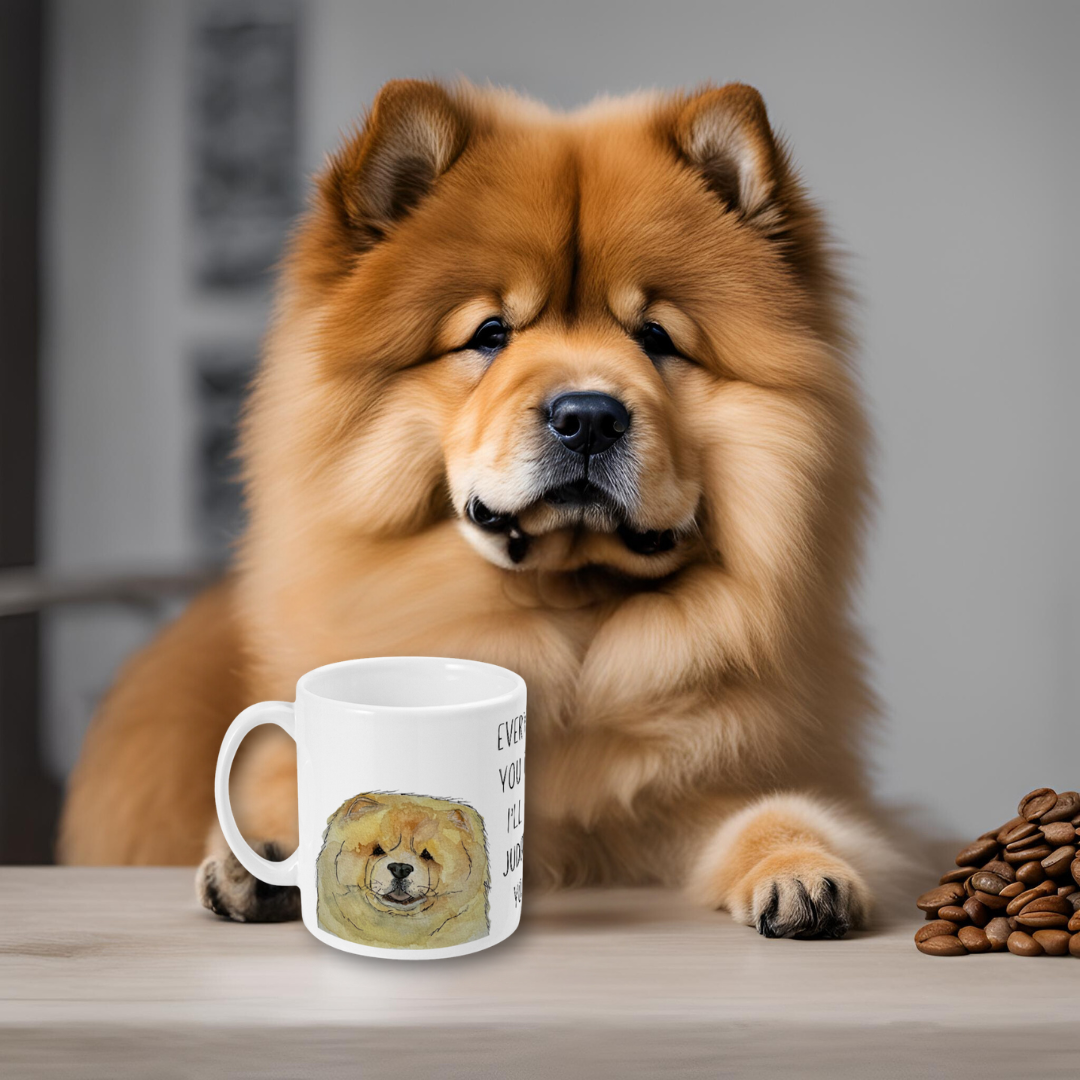 Fawn Chow Chow Mug – "Every Sip You Take, I'll Be Watching You" – Fun &amp; Adorable!