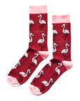 Save the Flamingos Bamboo Socks in Pink