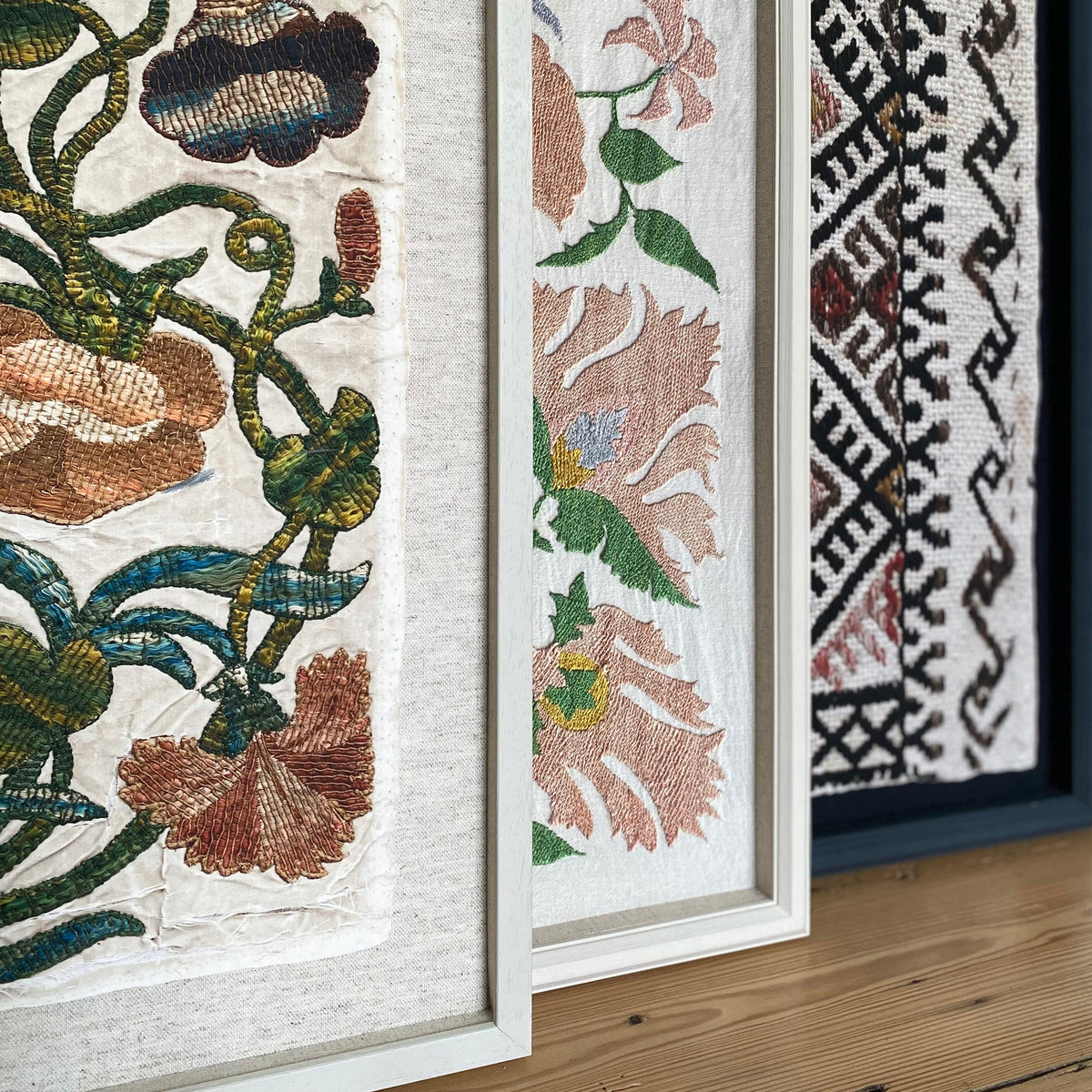 Florence Framed Embroidery Print - Medium