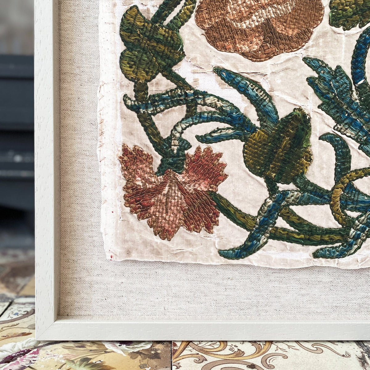 Florence Framed Embroidery Print - Medium