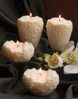 Flower Pillar Candle Duo