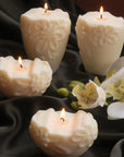 Flower Pillar Candle Duo