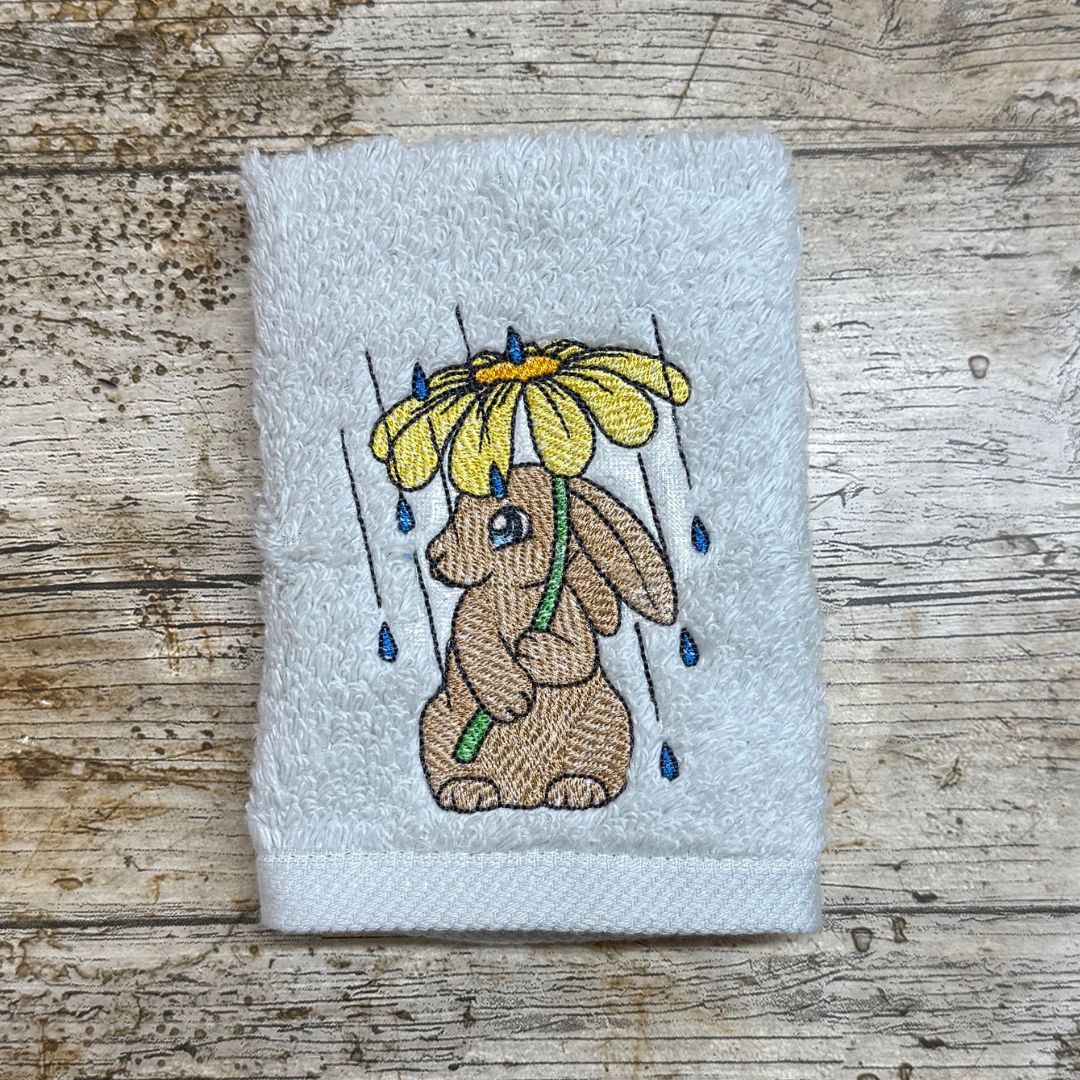 Flower Rabbit Face Cloth