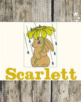 Flower Rabbit Personalised Towels