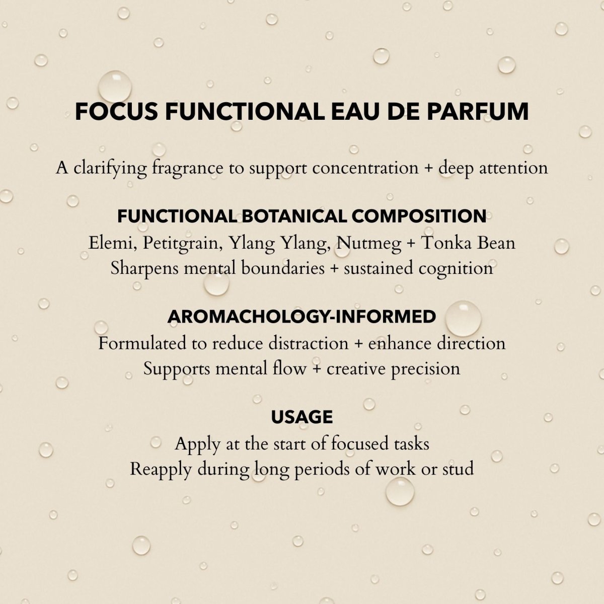 Focus Eau de Parfum | Sharpen Focus &amp; Awaken the Senses 100ml