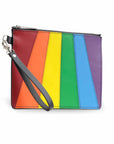 Handmade Leather Folio Case Small - Pride Rainbow