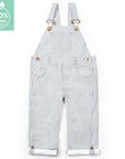 Forest Green Seersucker Dungarees