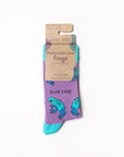 Save the Frogs Bamboo Socks in Purple