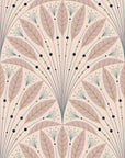 Frond Art Deco Wallpaper in Rich Jewel Tones