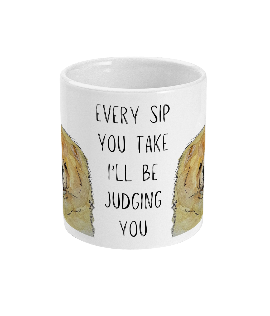 Fawn Chow Chow Mug – "Every Sip You Take, I'll Be Watching You" – Fun &amp; Adorable!