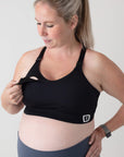 Maternity & Nursing Sports Bra | B–F Cup | Black