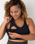 Maternity & Nursing Sports Bra | B–F Cup | Black