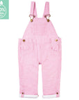 Fuchsia Seersucker Dungarees