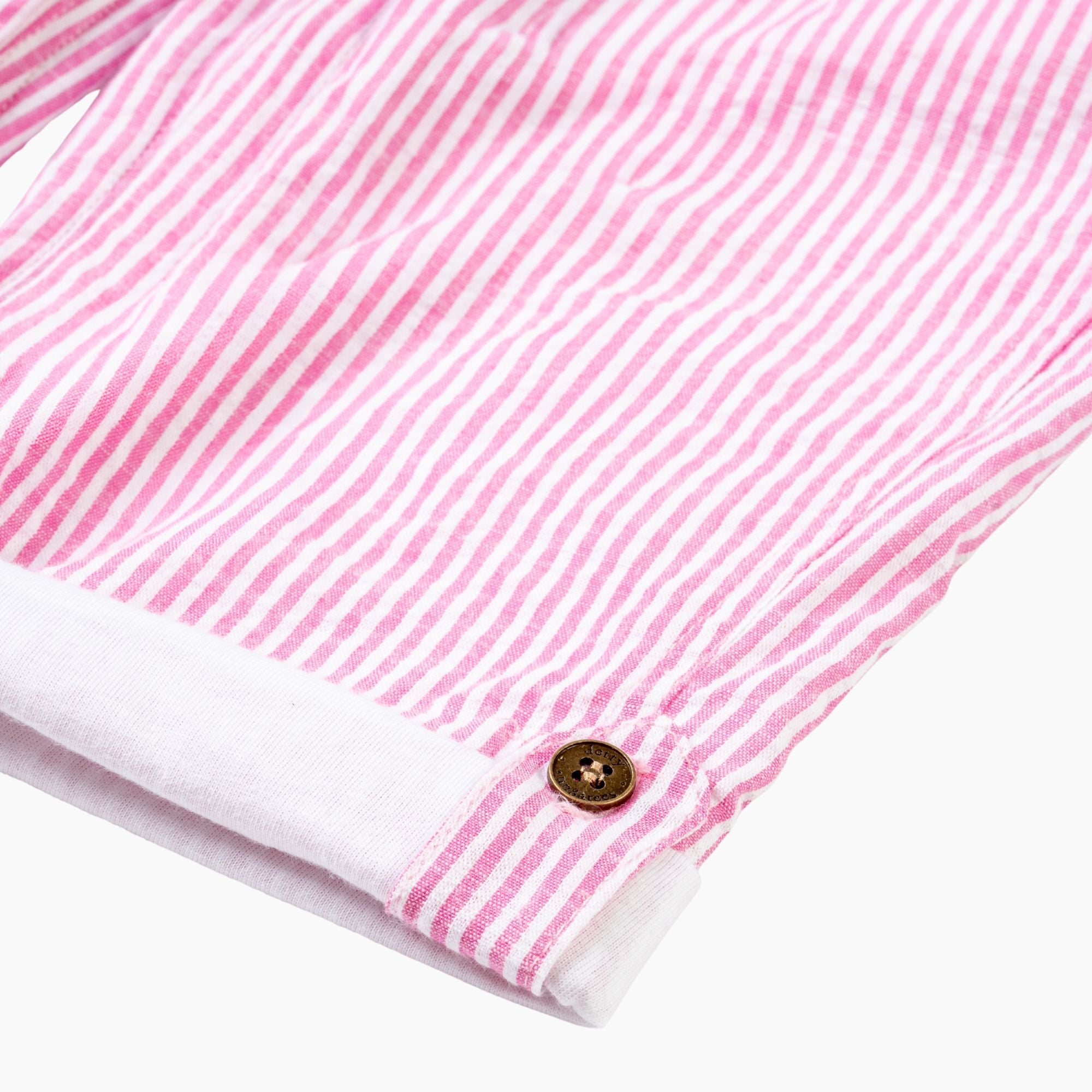 Fuchsia Seersucker Dungarees