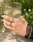 Medusa Gold Snake Ring : Black Spinel